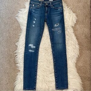 NWT AG distressed skinny jeans legging ankle 24
